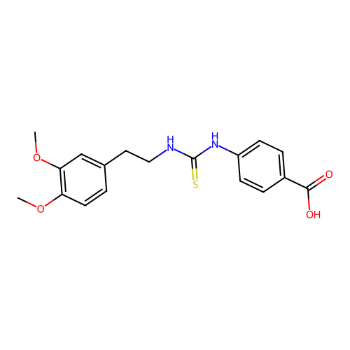 4-(3-(3,4-Dimethoxyphenethyl)thioureido)benzoic acid structure