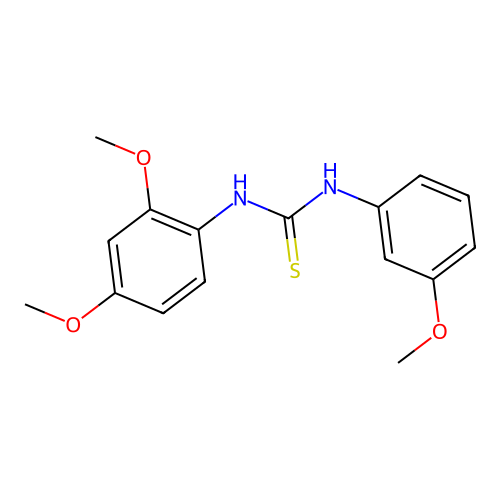 1-(2,4-Dimethoxyphenyl)-3-(3-methoxyphenyl)thiourea structure