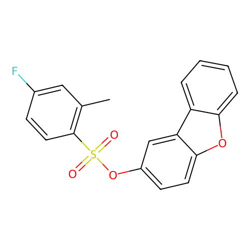 Dibenzofuran-2-yl 4-fluoro-2-methylbenzenesulfonate structure
