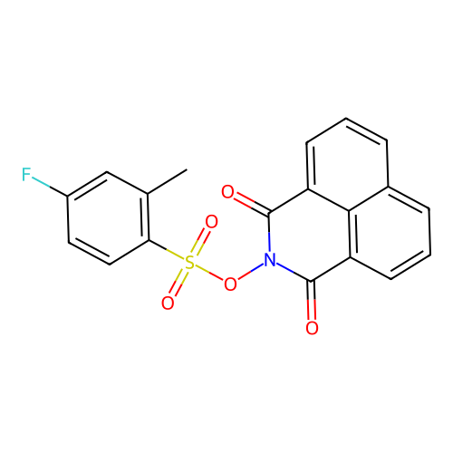 1,3-dioxo-1H-benzo[de]isoquinolin-2(3H)-yl 4-fluoro-2-methylbenzenesulfonate structure