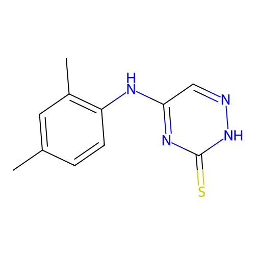5-(2,4-dimethylanilino)-2H-1,2,4-triazine-3-thione structure