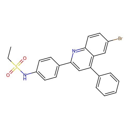 N-(4-(6-bromo-4-phenylquinolin-2-yl)phenyl)ethanesulfonamide structure