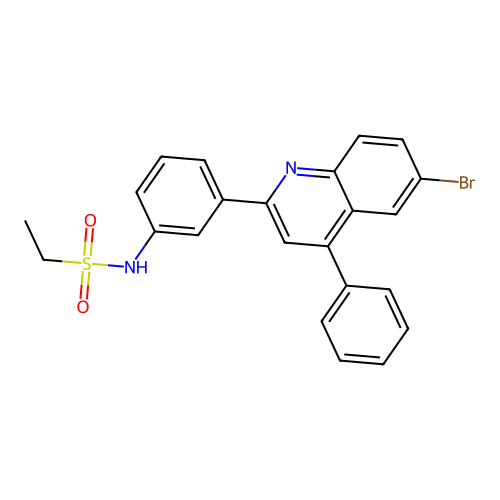 N-(3-(6-bromo-4-phenylquinolin-2-yl)phenyl)ethanesulfonamide structure