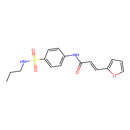 (E)-3-(furan-2-yl)-N-(4-(N-propylsulfamoyl)phenyl)acrylamide structure