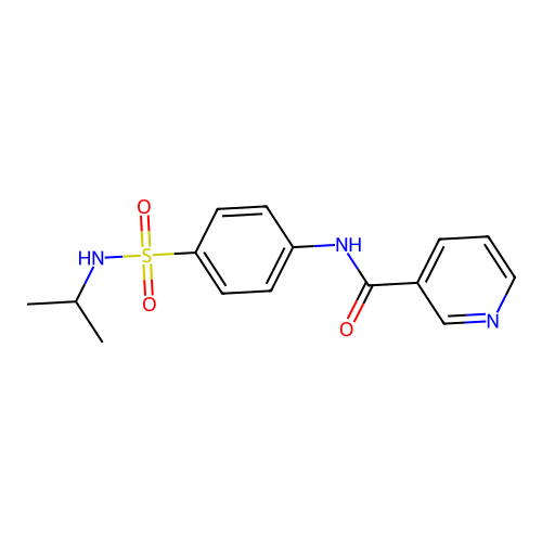 N-[4-(propan-2-ylsulfamoyl)phenyl]pyridine-3-carboxamide structure