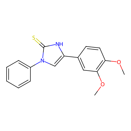 5-(3,4-dimethoxyphenyl)-3-phenyl-1H-imidazole-2-thione structure