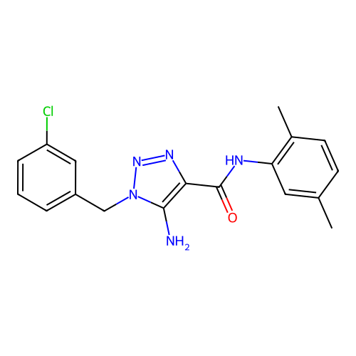 5-amino-1-[(3-chlorophenyl)methyl]-N-(2,5-dimethylphenyl)-1H-1,2,3-triazole-4-carboxamide structure