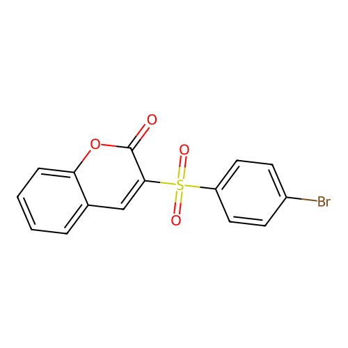 3-(4-Bromophenyl)sulfonylchromen-2-one structure