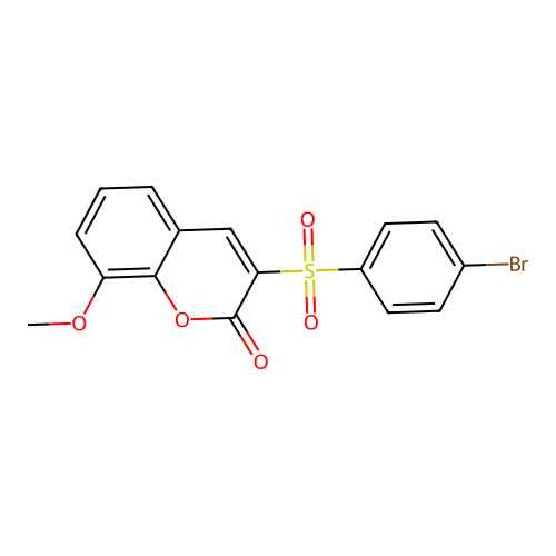 3-(4-Bromophenyl)sulfonyl-8-methoxychromen-2-one structure