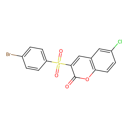 3-(4-Bromophenyl)sulfonyl-6-chlorochromen-2-one structure