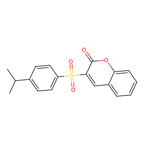 3-(4-Propan-2-ylphenyl)sulfonylchromen-2-one structure