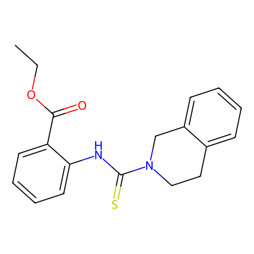 ethyl 2-(3,4-dihydro-1H-isoquinoline-2-carbothioylamino)benzoate structure