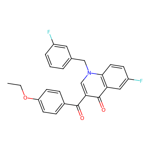 3-(4-ethoxybenzoyl)-6-fluoro-1-[(3-fluorophenyl)methyl]-1,4-dihydroquinolin-4-one structure