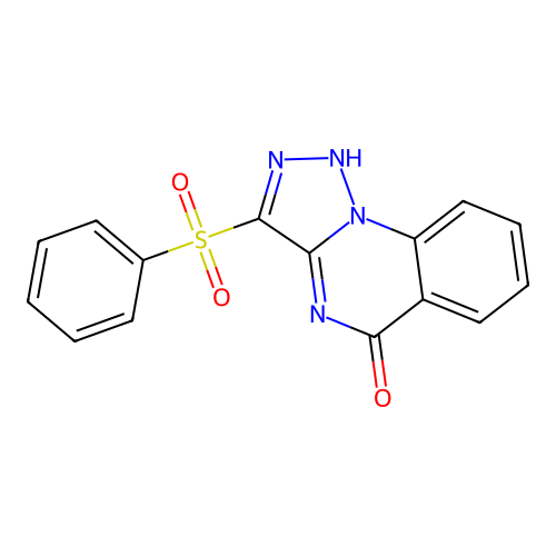 3-(phenylsulfonyl)[1,2,3]triazolo[1,5-a]quinazolin-5(4H)-one structure