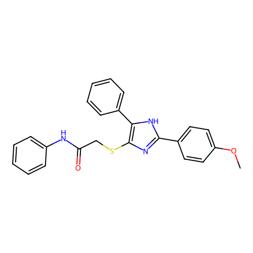 2-{[2-(4-Methoxyphenyl)-5-phenyl-1H-imidazol-4-YL]sulfanyl}-N-phenylacetamide structure