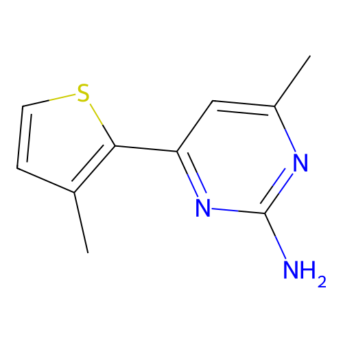 4-Methyl-6-(3-methylthiophen-2-yl)pyrimidin-2-amine structure