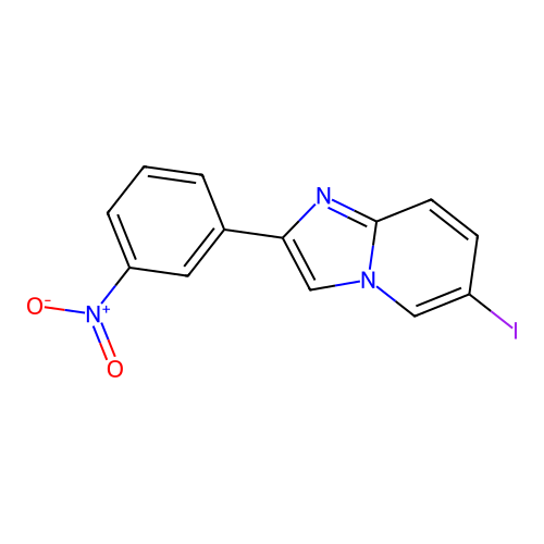 6-Iodo-2-(3-nitrophenyl)imidazo[1,2-a]pyridine structure