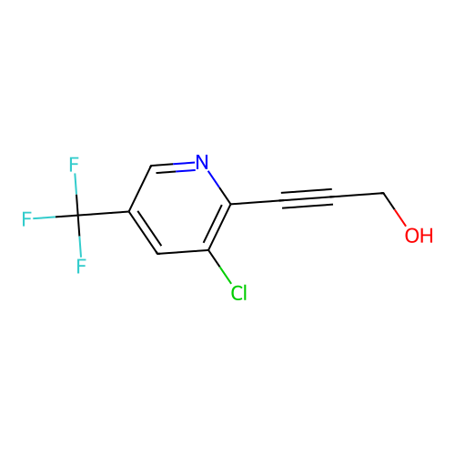 3-[3-Chloro-5-(trifluoromethyl)pyridin-2-yl]prop-2-yn-1-ol structure