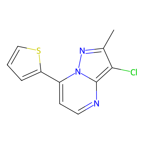 3-Chloro-2-methyl-7-(2-thienyl)pyrazolo[1,5-a]pyrimidine structure