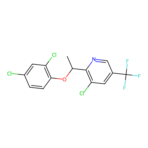 3-Chloro-2-[1-(2,4-dichlorophenoxy)ethyl]-5-(trifluoromethyl)pyridine structure