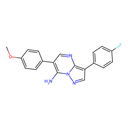 3-(4-Fluorophenyl)-6-(4-methoxyphenyl)pyrazolo[1,5-a]pyrimidin-7-amine structure