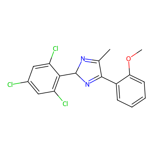 4-(2-methoxyphenyl)-5-methyl-2-(2,4,6-trichlorophenyl)-2H-imidazole structure