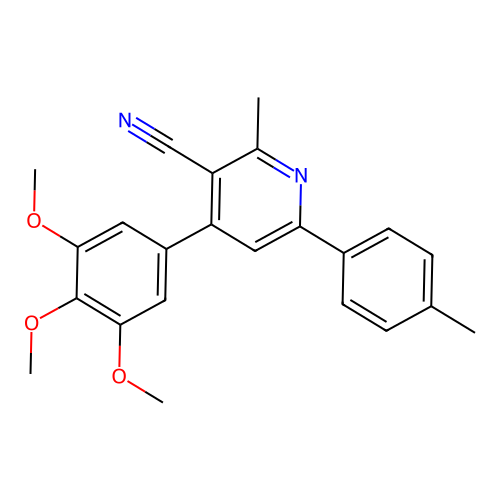 2-Methyl-6-(4-methylphenyl)-4-(3,4,5-trimethoxyphenyl)pyridine-3-carbonitrile structure