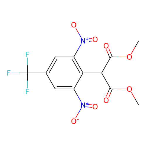 Dimethyl 2-[2,6-dinitro-4-(trifluoromethyl)phenyl]malonate structure