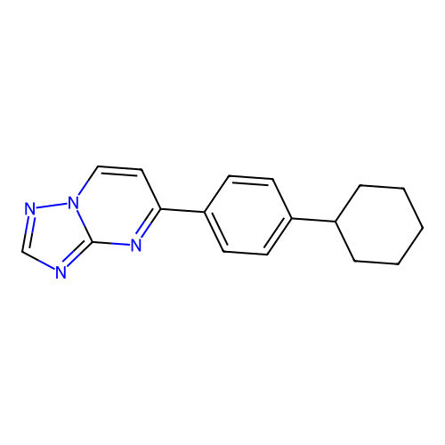 5-(4-Cyclohexylphenyl)-[1,2,4]triazolo[1,5-a]pyrimidine structure