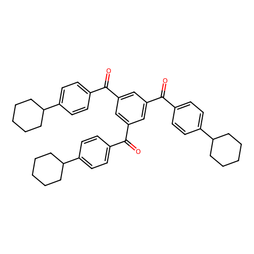 [3,5-Bis(4-cyclohexylbenzoyl)phenyl](4-cyclohexylphenyl)methanone structure