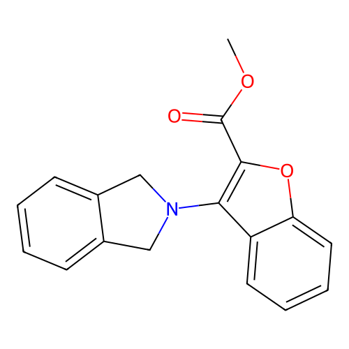 methyl 3-(1,3-dihydro-2H-isoindol-2-yl)-1-benzofuran-2-carboxylate structure