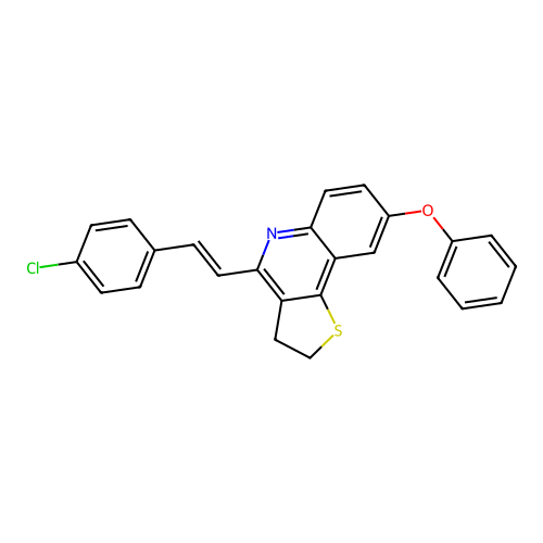 4-[2-(4-Chlorophenyl)ethenyl]-8-phenoxy-2,3-dihydrothieno[3,2-c]quinoline structure