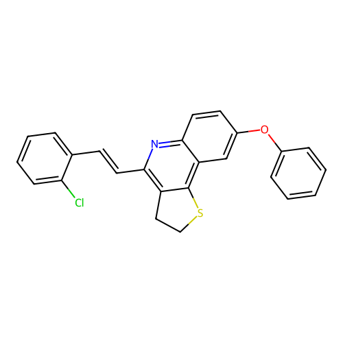 4-[2-(2-Chlorophenyl)ethenyl]-8-phenoxy-2,3-dihydrothieno[3,2-c]quinoline structure
