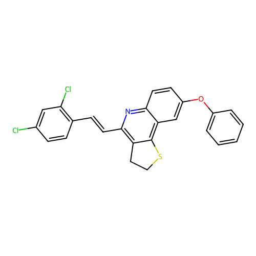 4-[2-(2,4-Dichlorophenyl)ethenyl]-8-phenoxy-2,3-dihydrothieno[3,2-c]quinoline structure
