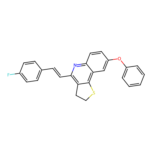 4-[2-(4-Fluorophenyl)ethenyl]-8-phenoxy-2,3-dihydrothieno[3,2-c]quinoline structure