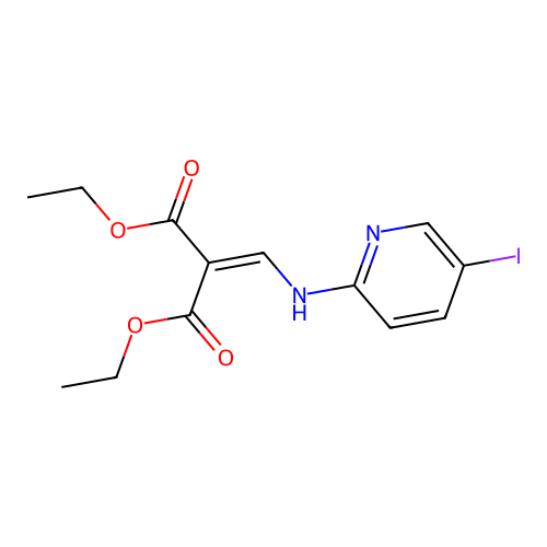 Diethyl 2-{[(5-iodo-2-pyridinyl)amino]methylene}malonate structure