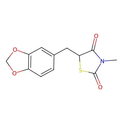 5-(1,3-Benzodioxol-5-ylmethyl)-3-methyl-1,3-thiazolane-2,4-dione structure