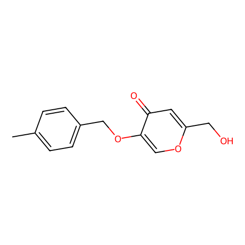 2-(hydroxymethyl)-5-[(4-methylbenzyl)oxy]-4H-pyran-4-one structure