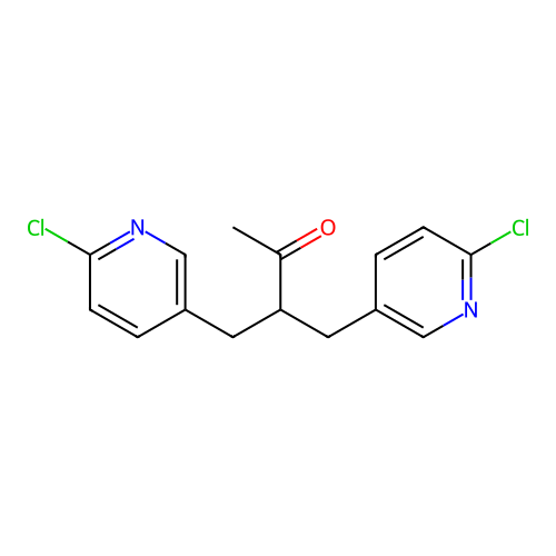 4-(6-Chloropyridin-3-yl)-3-[(6-chloropyridin-3-yl)methyl]butan-2-one structure