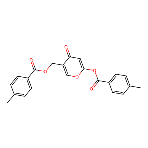 5-{[(4-methylbenzoyl)oxy]methyl}-4-oxo-4H-pyran-2-yl 4-methylbenzenecarboxylate structure