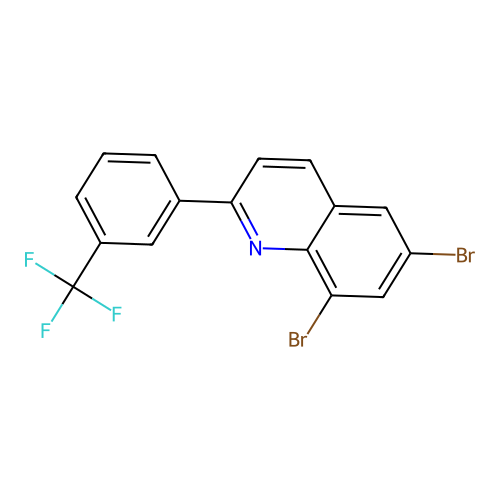 6,8-Dibromo-2-[3-(trifluoromethyl)phenyl]quinoline structure