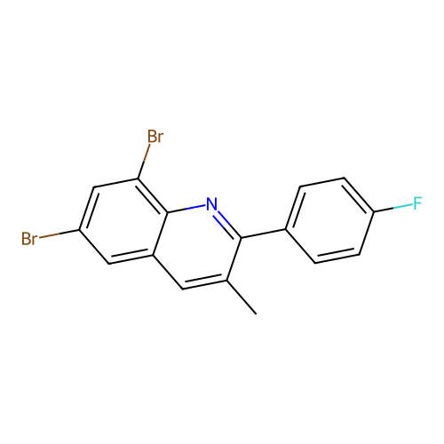 6,8-Dibromo-2-(4-fluorophenyl)-3-methylquinoline structure