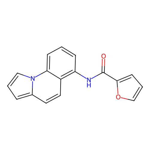 N-pyrrolo[1,2-a]quinolin-6-yl-2-furamide structure