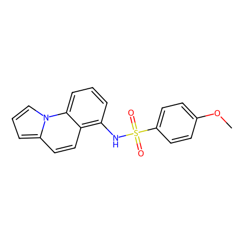 4-methoxy-N-pyrrolo[1,2-a]quinolin-6-ylbenzenesulfonamide structure