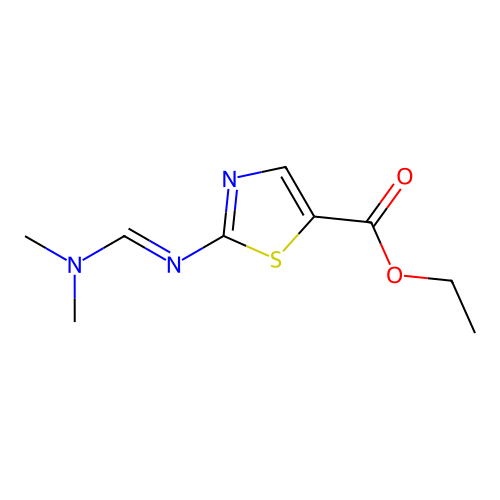Ethyl 2-{[(dimethylamino)methylidene]amino}-1,3-thiazole-5-carboxylate structure