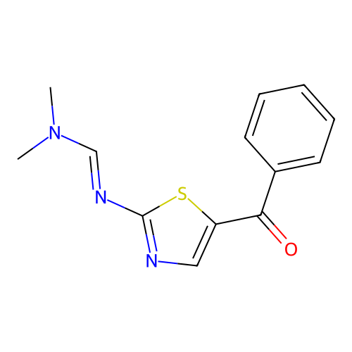N'-(5-benzoyl-1,3-thiazol-2-yl)-N,N-dimethylmethanimidamide structure