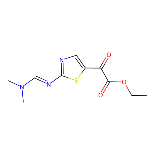 Ethyl 2-(2-{[(dimethylamino)methylidene]amino}-1,3-thiazol-5-YL)-2-oxoacetate structure