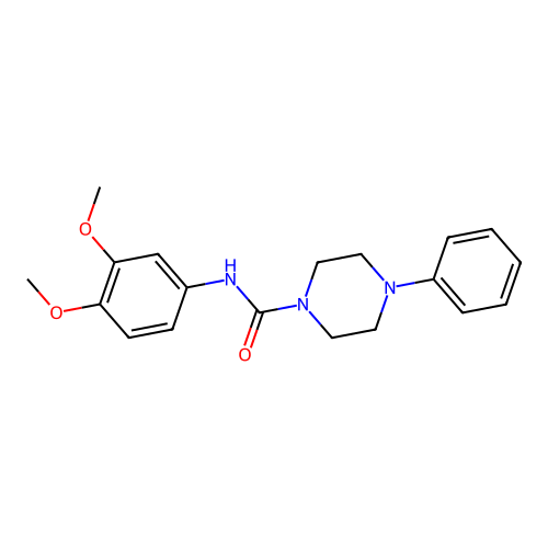 N-(3,4-dimethoxyphenyl)-4-phenylpiperazine-1-carboxamide structure