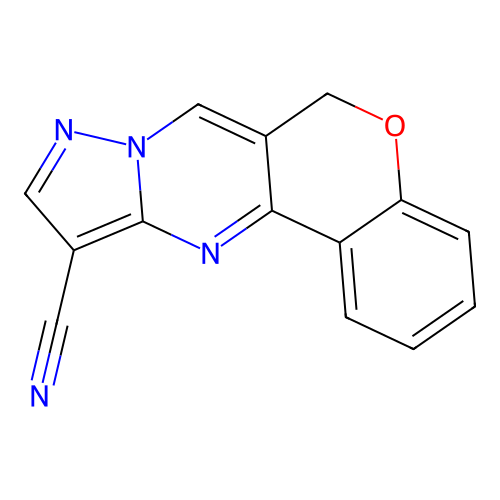 6H-chromeno[4,3-d]pyrazolo[1,5-a]pyrimidine-11-carbonitrile structure