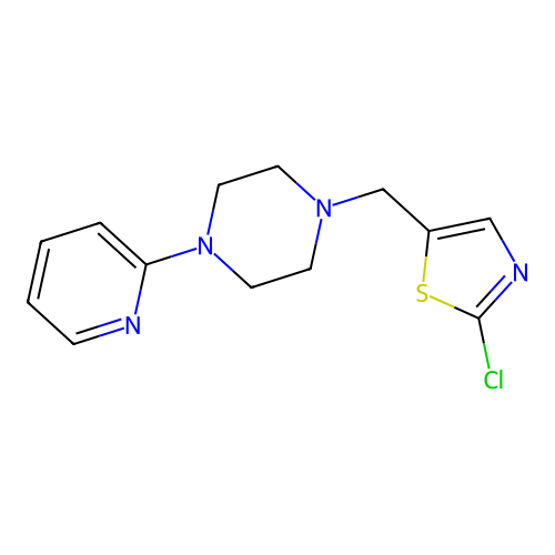 1-[(2-Chloro-1,3-thiazol-5-yl)methyl]-4-(pyridin-2-yl)piperazine structure